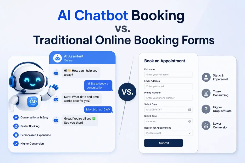 AI Chatbot Booking vs. Traditional Online Booking Forms